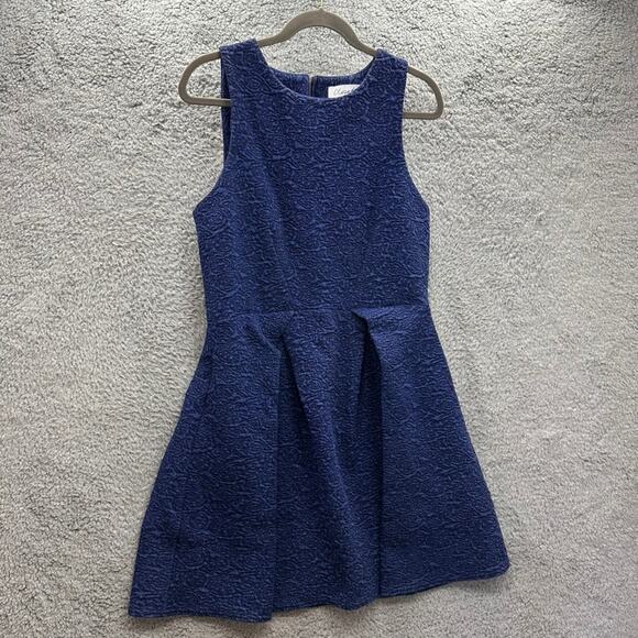 Closet London Women's Size 12 Blue Sleeveless Fit and Flair Dress Back Zip - Picture 5 of 8